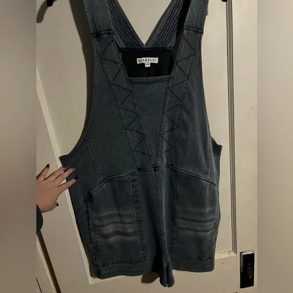 Blue Denim Overall Dress - Picture 3 of 6